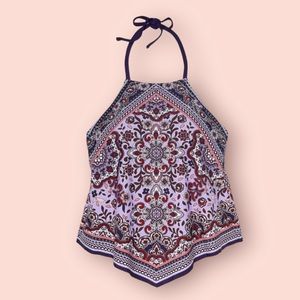 Kona Sol swim - Women's High Neck Tankini Top Size L 12-14